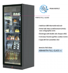 Détail glissières embouties & clayettes armoire boisson / épicerie réfrigérée ventilée tropicalisée 400L ARN400TN-FULL-GLASS