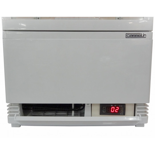 Mini vitrine réfrigérée 58 litres ventilée 4 faces vitrées CVR58LB