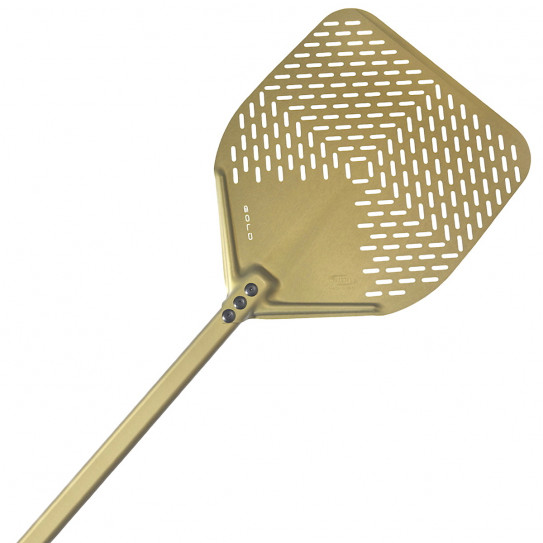 Pizza Peel GOLD square perforated head 33 cm 13'' Handle 120 cm 47'' G-32RF/120 & G-32RFX/120 GI-METAL