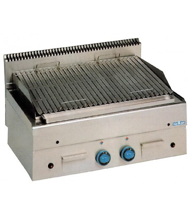 GPL86 MBM Grill charcoal gaz pierres volcanique grille inox viande surface utile 75x46 GPL86 MBM Grill charcoal gaz pierres volcanique grille inox viande surface utile 75x46