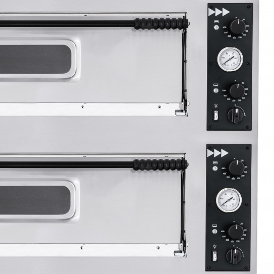 Panneau commandes Four Pizza électrique large 2x6 pizzas Ø32 BASIC 66L Prismafood