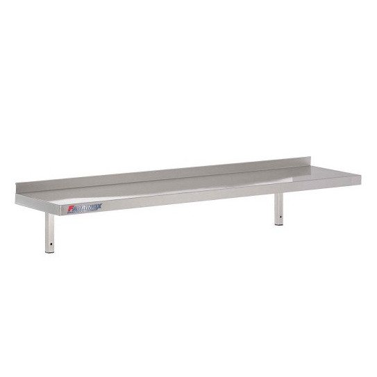 Étagère murale Inox AISI304 L1600xP300 mm 1 niveau 2 consoles