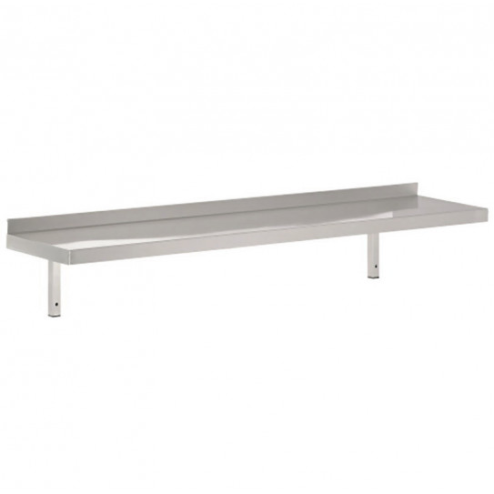 Étagère murale Inox AISI304 L1400xP300 mm 1 niveau 2 consoles
