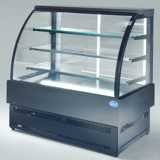 Vitrine réfrigérée 1540 mm pour sandwichs, viennoiserie, pâtisserie +2°C/+8°C - SIENA PLUS 1500 VB DAP DISTRIBUTION