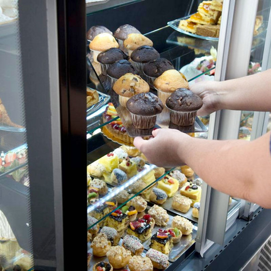 Vitrine réfrigérée 1540 mm pour sandwichs, viennoiserie, pâtisserie +2°C/+8°C - SIENA PLUS 1500 VB DAP DISTRIBUTION