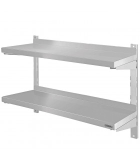 Étagère murale double niveaux 600 mm en inox - CEMI1B Casselin