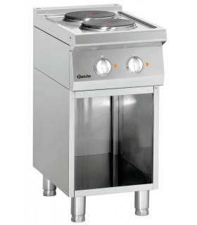 Electric stove 2 rounds hobs Ø 220 mm, open sub-counter - 286102 Bartscher