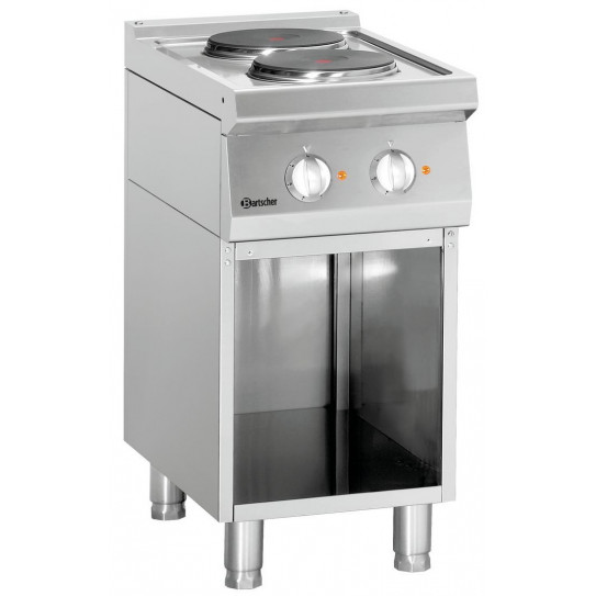 Electric stove 2 rounds hobs Ø 220 mm, open sub-counter - 286102 Bartscher