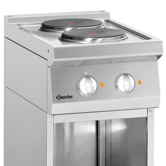 Electric stove 2 rounds hobs Ø 220 mm, open sub-counter - 286102 Bartscher