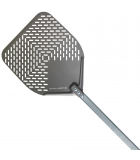 Pizza Peel square perforated Evoluzione head 33cm 13'' Handle 120 cm E-32RF & E-32RFX GI-METAL