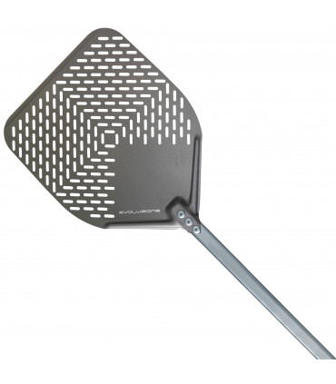 Pizza Peel square perforated 33cm 13'' Evoluzione GI.METAL E-32RF/120