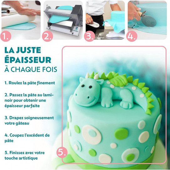Dérouleuse pâtisserie manuelle pate à sucre décoration gâteaux SFOGLIAFACILE Pastaline