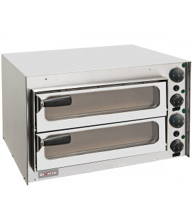 Mini four pizza électrique 2 chambres WR-PZ35-PV pour 2 pizzas, monophasé 230V Diverso by Diamond