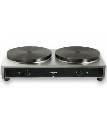 Crêpière pro électrique 400V double Ø40 CTCA8BC-KR Krampouz Confort
