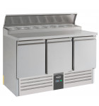 Saladette réfrigérée préparation sandwichs dessus inox + emplacement pour 8 bacs gastro GN1/6 - 7950.0100