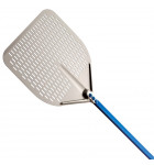 Pizza Peel square perforated head 36cm 14'' Line Azzura A-37RF/60 GI-METAL
