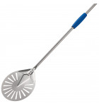Take-out Pizza Peel round perforated head Ø 20cm 8'' Line Azzurra I-20F/75 GI.METAL