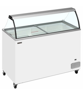 Congélateur conservateur à glace pour 10 x 5L bacs plastiques, Paniers inclus - IC401SC+SO TEFCOLD