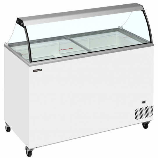 Congélateur conservateur à glace pour 10 x 5L bacs plastiques, Paniers inclus - IC401SC+SO TEFCOLD