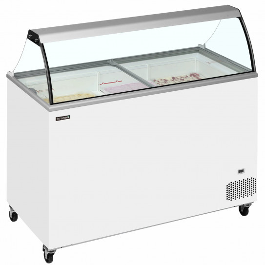 Congélateur conservateur à glace pour 10 x 5L bacs plastiques, Paniers inclus - IC401SC+SO TEFCOLD