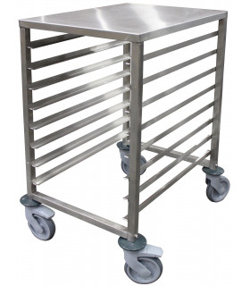 Échelle pâtissière basse inox monobloc soudée 600x400  10 niveaux Entrée 400 - SCHB6040-10 - L2G