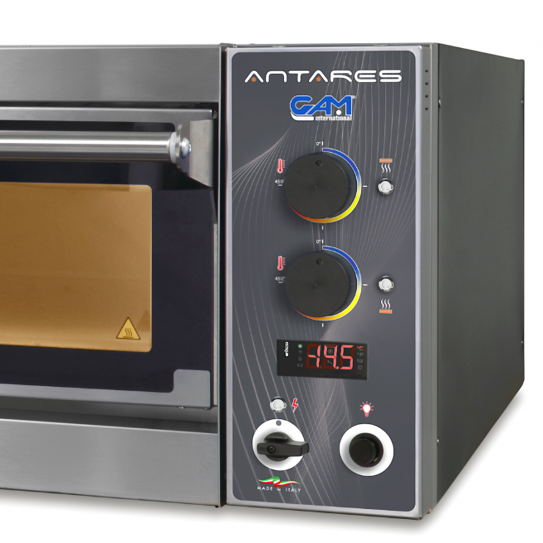Mechanical control board electric pizza oven 6 pizza ANTARES fully refractory Large chamber M6G TOP 7.8 kW GAM