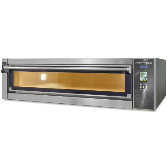 Pizza electric oven 6 pizza ANTARES fully refractory chamber and electronic controls, E6 TOP 7.8 kW GAM