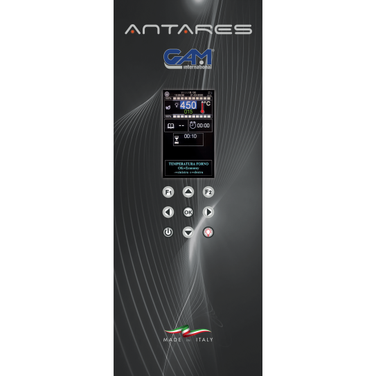 Electronic control board electric pizza oven 6 pizza ANTARES fully refractory chamber E6 TOP 7.8 kW GAM