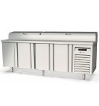 Meuble réfrigéré L 2245 de préparation 700 positif, 4 portes, pour 12 bacs GN1/6 (non fournis) - MFEI70-225-1/6 - CORECO Espagne