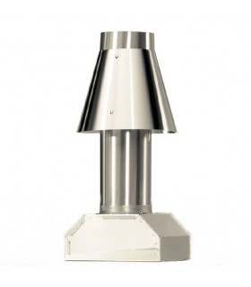 Cheminée inox pour four pizza CUPPONE GS4, GS6, GS9 anti-vent et brise tirage