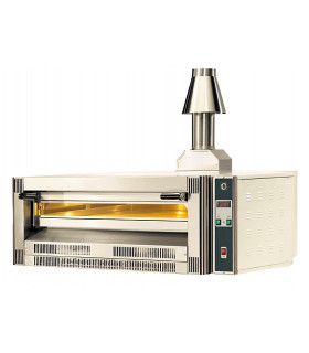 Four pizza gaz CUPPONE superposable contrôle digital 4 pizzas Ø 33 cm 14kW - Cheminée en option - GS4-33
