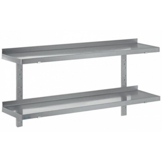 Étagère murale double niveaux 600 mm en inox - CEMI1B Casselin