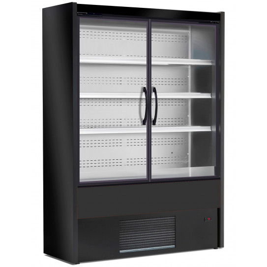 Vitrine réfrigérée murale 150cm 2 portes vitrées battantes FINA-A 150-PVBN - DAP DISTRIBUTION