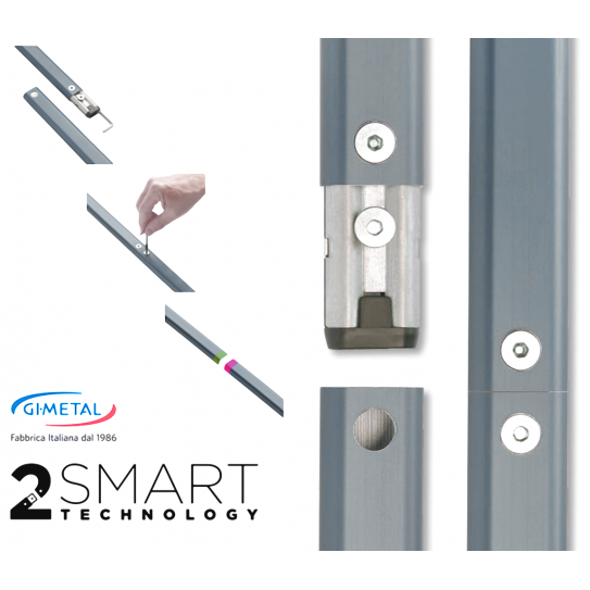 2SMART Technology handle assembly in 2 parts 2 SMART GI.METAL