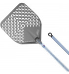 Pizza Peel square perforated Evoluzione head 36cm 14'' Handle 120 cm E-37RF & E-37RFX GI-METAL
