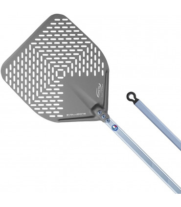 Pizza Peel square perforated 36cm 14'' Evoluzione GI.METAL E-37RF/120