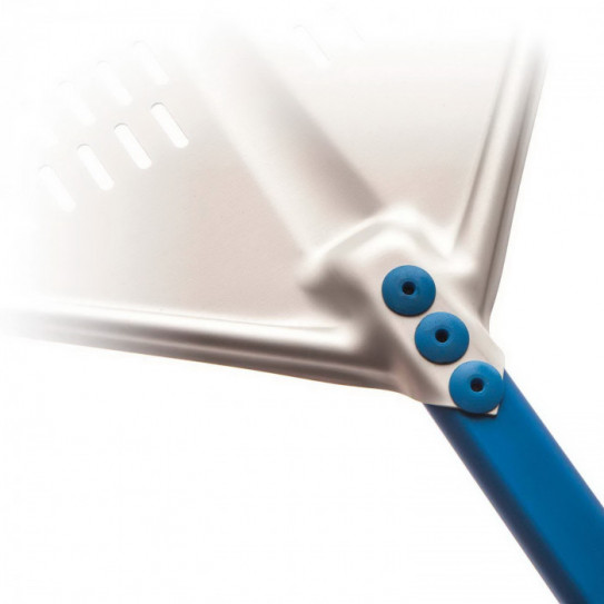 Détail rivets pelle à pizza tête ronde perforée Ø 30 cm A-30F/30 GI-METAL