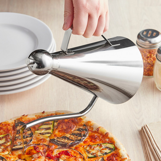 Pizzaiolo Oil Can Dispenser 1 lt (34 oz.) in Stainless Steel OL10IX GI.METAL