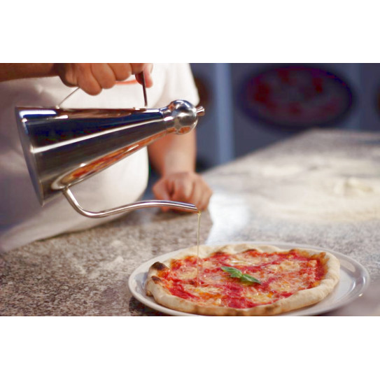 Pizzaiolo Oil Can Dispenser 1 lt (34 oz.) in Stainless Steel OL10IX GI.METAL