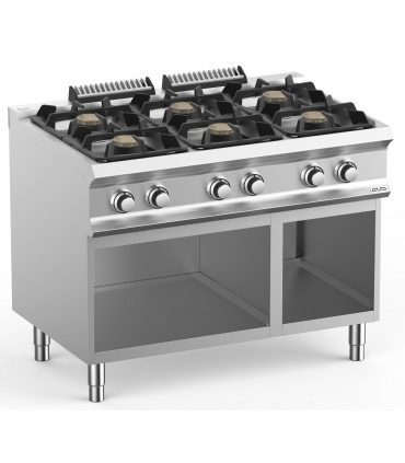 Fourneau gaz 700 MBM 6 feux sur baie libre Domina 700