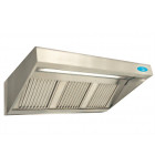 Hotte motorisée avec variateur et luminaire intégrés 2600x900x450 (modèle en photo 1,60m) inox capteur + visière - Comby