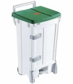Poubelle collecteur à pédale 90L Polaris Couvercle Vert - Gilac G614823