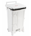 Poubelle collecteur à pédale 90L Polaris Couvercle Blanc - Gilac G614821