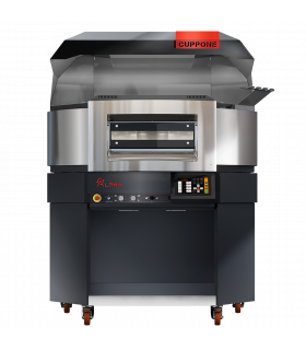 Four pizza électrique sole tournante Ø 110 cm ALPHA 110 GIOTTO CUPPONE AO110/1TSS, hotte sur le dessus en option