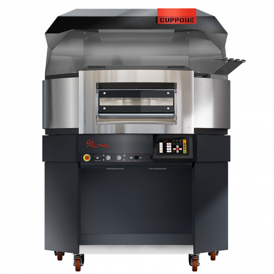 Four pizza électrique sole tournante Ø 110 cm ALPHA 110 GIOTTO CUPPONE AO110/1TSS, hotte sur le dessus en option