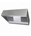 Hotte murale 2000x900x500 inox professionnelle Alto sans moteur