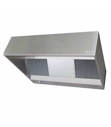 Hotte murale 1500x900x500 inox professionnelle capteur + visière - Alto France Air Hotte murale 1500x900x500 inox professionnelle capteur + visière - Alto France Air