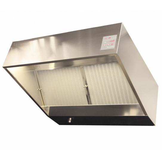 Hotte motorisée + variateur + luminaire 1500x900x380 (Exemple photo hotte 1 m) - Deox Evo France Air