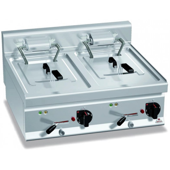 Friteuse électrique 2x9kW 2x10L (18kW - 20L) - Berto's Turbo-High Power E7F10-8BS Friteuse électrique 2x9kW 2x10L (18kW - 20L) - Berto's Turbo-High Power E7F10-8BS