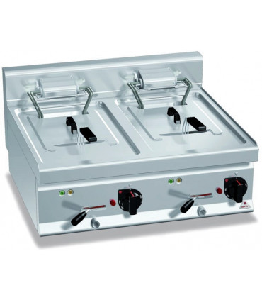 Friteuse électrique 2x9kW 2x10L (18kW - 20L) - Berto's Turbo-High Power E7F10-8BS Friteuse électrique 2x9kW 2x10L (18kW - 20L) - Berto's Turbo-High Power E7F10-8BS